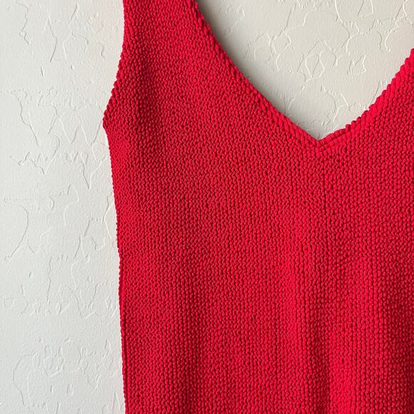 Bound Bond-Eye Baywatch Red Harper Crinkle V-Neck Beach Coverup Minidress OS NWT - Picture 4 of 8